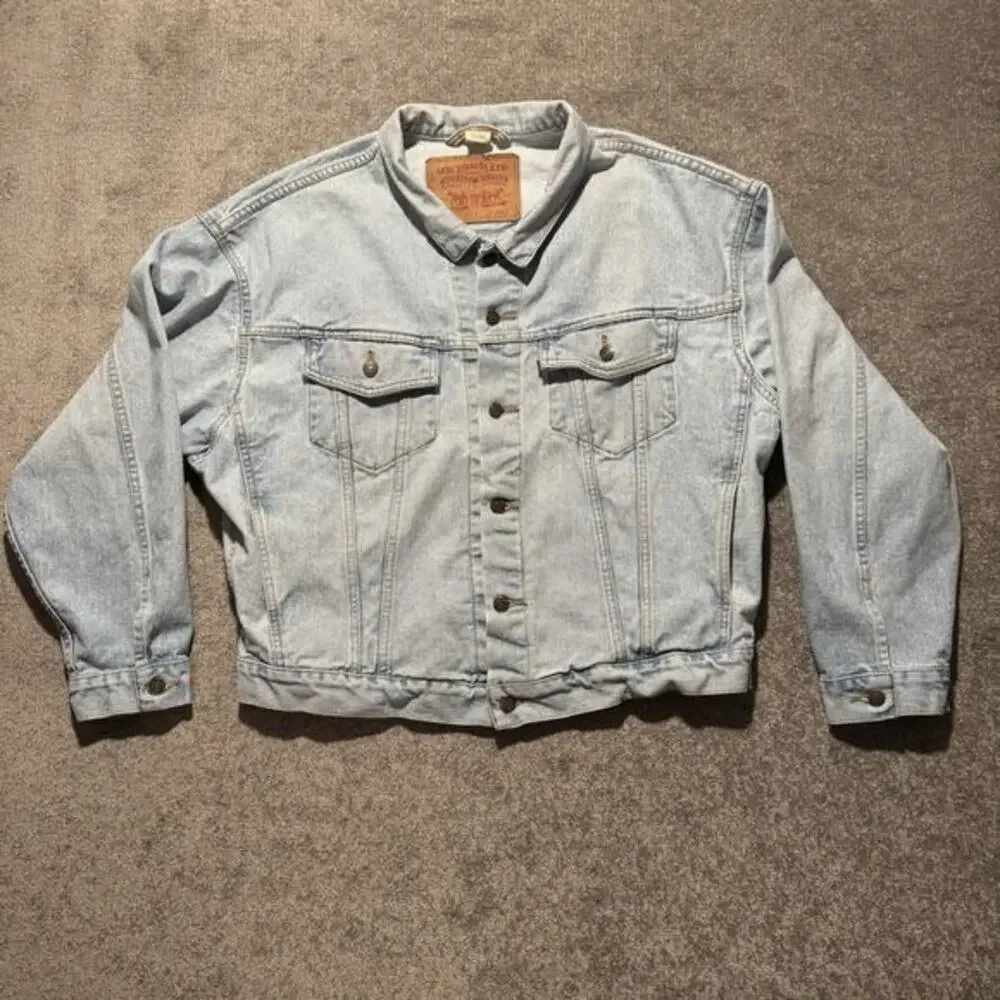 Vintage Levi's Strauss & Co 70598 4834 Trucker Denim Jean Jacket XL Western Work